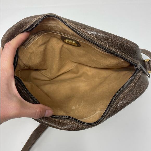 Gucci Vintage GG Monogram Logo PVC Leather Shoulder Bag Beige Brown - Picture 12 of 16